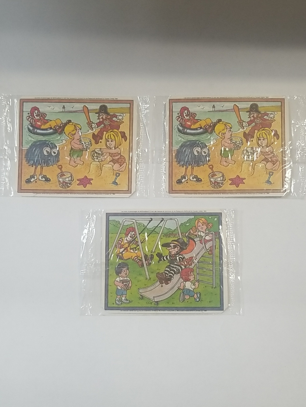 Vintage McDonald's Canada Glow In The Dark Mini Paper Jigsaw Puzzles New